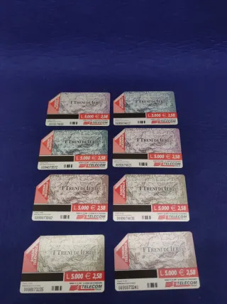 Set 8 Schede Telefoniche Treni Storici