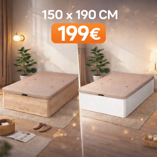 Canapé 150x190 Madera o Blanco