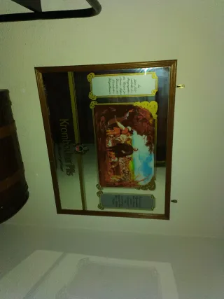 Espejo Krombacher Pils Madera Cristal