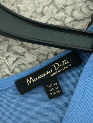 Camisa azul manga acampanada Massimo Dutti