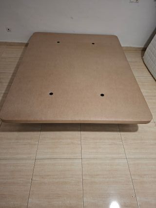 Cama 150x190 completa (base tapizada + colchón)