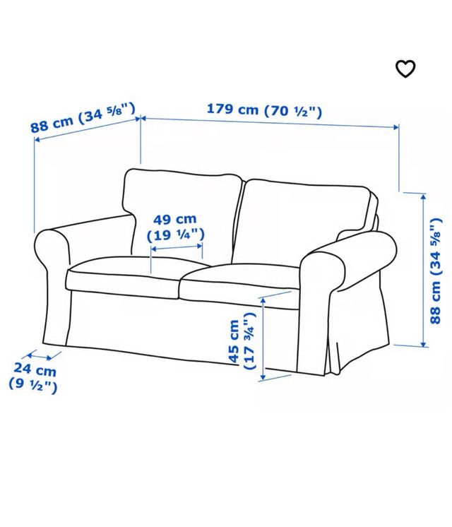 Funda sofá Ektorp 2 plazas