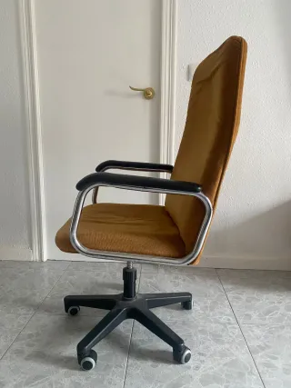 Silla de oficina terciopelo marrón