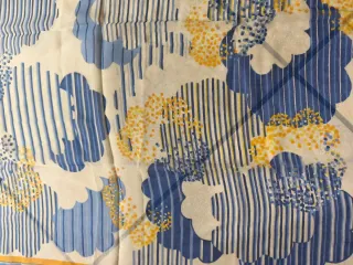 Foulard seta vintage blu/giallo