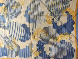 Foulard seta vintage blu/giallo