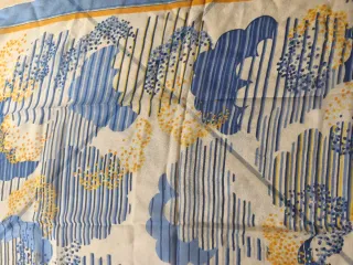 Foulard seta vintage blu/giallo