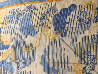 Foulard seta vintage blu/giallo