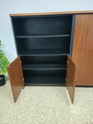 Armario de oficina madera, dos módulos