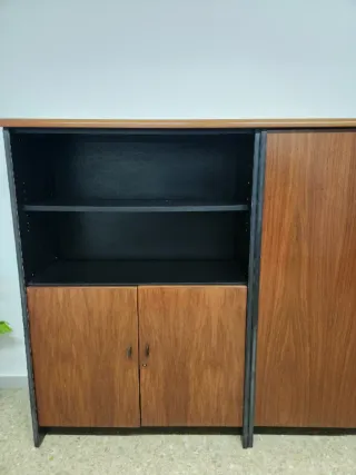 Armario de oficina madera, dos módulos