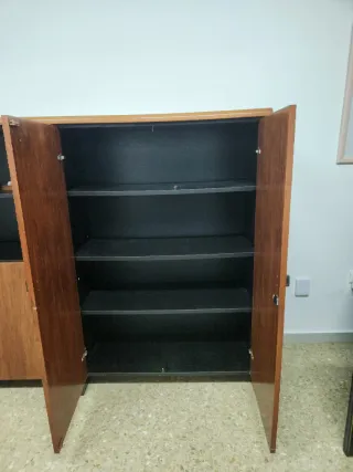 Armario de oficina madera, dos módulos