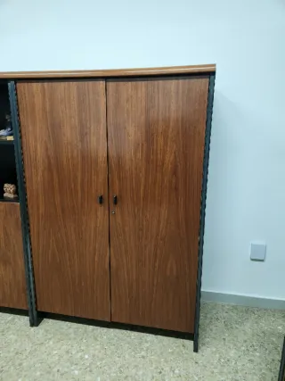 Armario de oficina madera, dos módulos