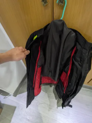 Chaqueta Moto Reforzada Negra y Verde