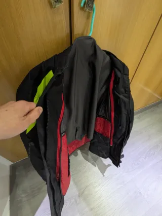 Chaqueta Moto Reforzada Negra y Verde