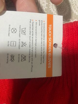 Guantes táctiles rojos para pantalla