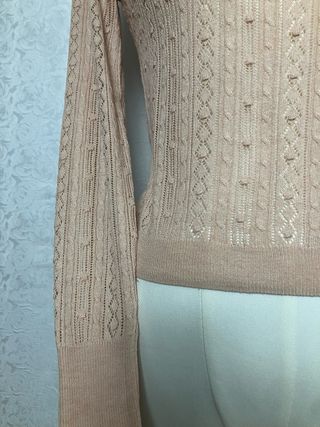 Jersey calado rosa palo Talla S Mango