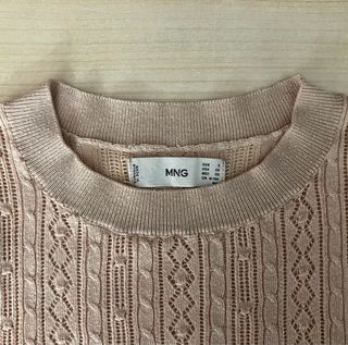 Jersey calado rosa palo Talla S Mango