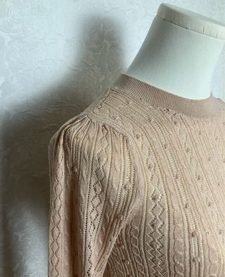 Jersey calado rosa palo Talla S Mango