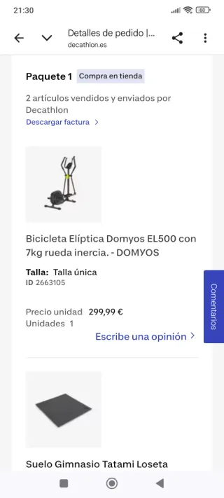 Bicicleta Elíptica Domyos EL500