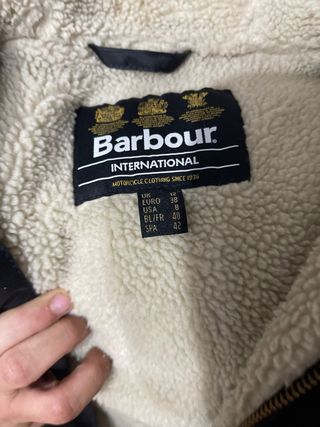 Parka Barbour Negra Forrada