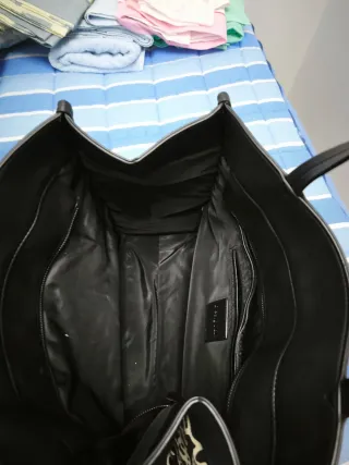 Bolso shopper Desigual negro y blanco