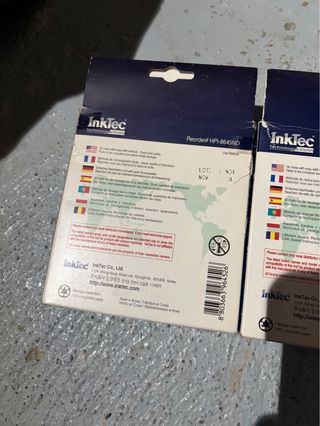 3 Scatole di Inchiostro InkTec Pigment per Stampanti Hewlett Packard