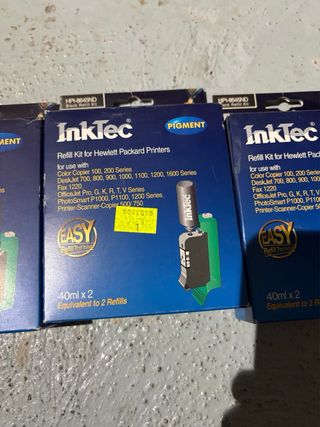 3 Scatole di Inchiostro InkTec Pigment per Stampanti Hewlett Packard