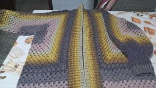 Chaqueta de lana tejida a mano