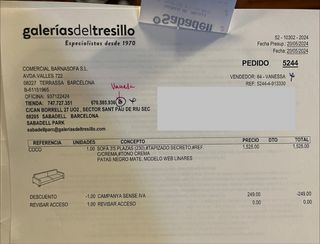 Sofá 3 plazas tela beige