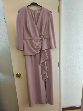 Vestido rosa palo, de Sonia Peña, talla 40/42