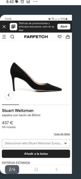 Zapatos STUART WEITZMAN tacón negros