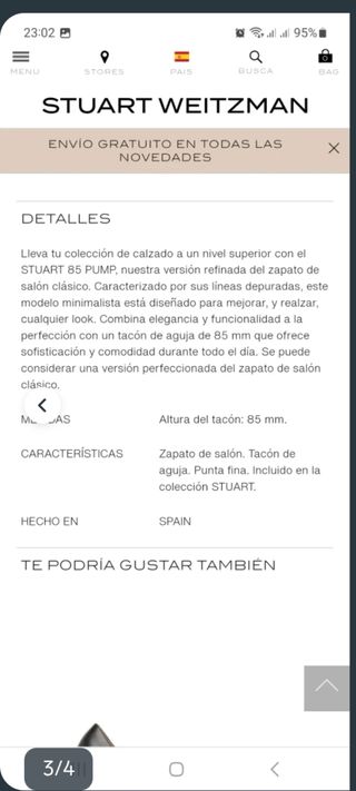 Zapatos STUART WEITZMAN tacón negros