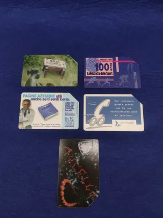 Lotto 5 Schede Telefoniche Italiane