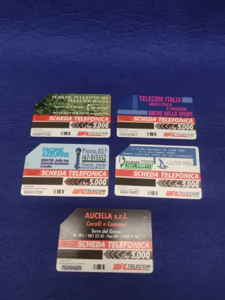 Lotto 5 Schede Telefoniche Italiane