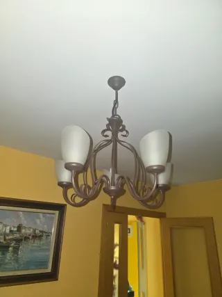 Lámpara de salón de hierro forjado