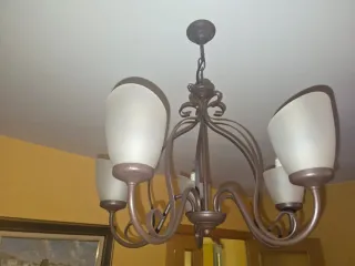 Lámpara de salón de hierro forjado