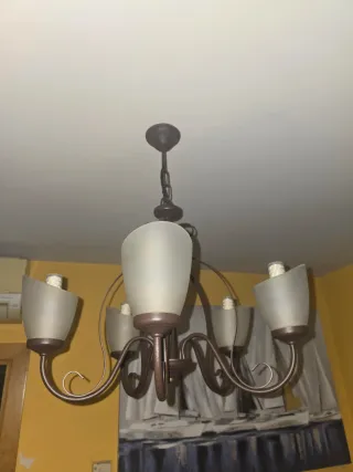 Lámpara de salón de hierro forjado