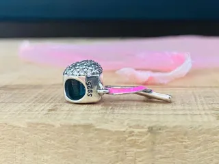 Charm Colgante | Corazón y Lazo Rosa