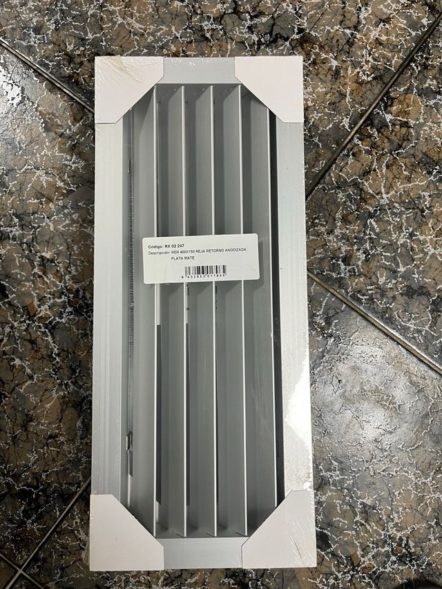 Rejillas de retorno plata mate (pack 8)sueltas 10€