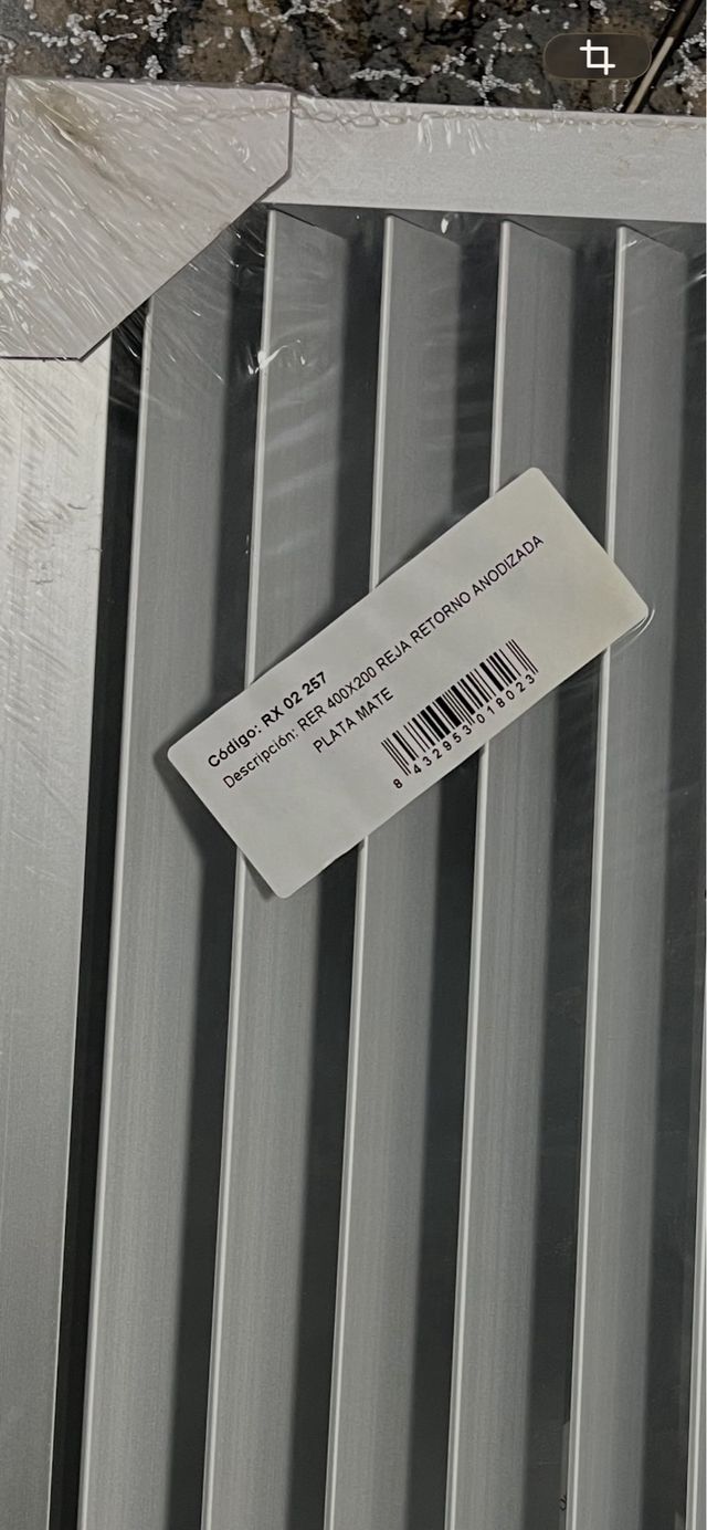 Rejillas de retorno plata mate (pack 8)sueltas 10€