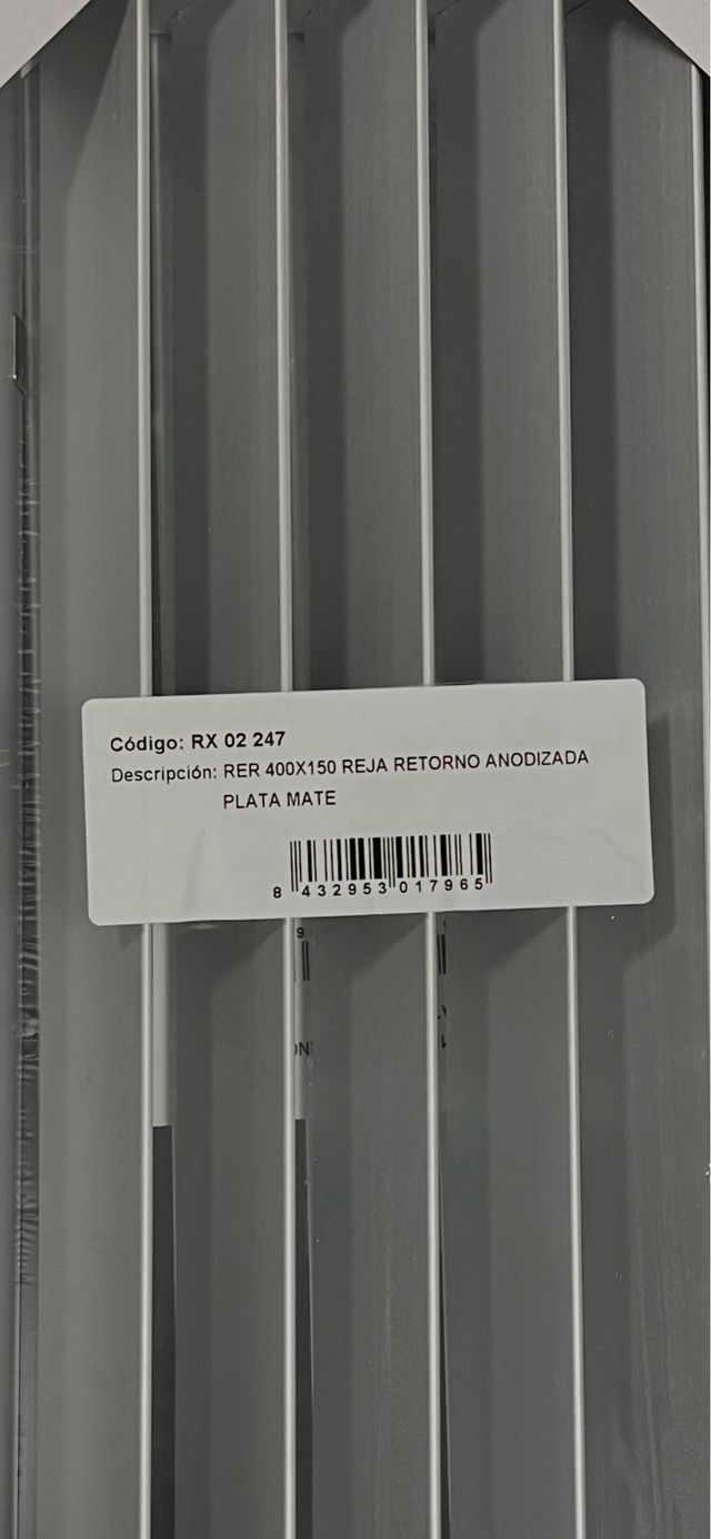 Rejillas de retorno plata mate (pack 8)sueltas 10€