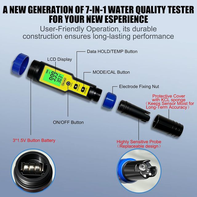 NUEVO Medidor Cloro y pH Piscinas 7 en 1 IP67