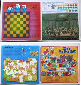 Dos vinilos de los pitufos