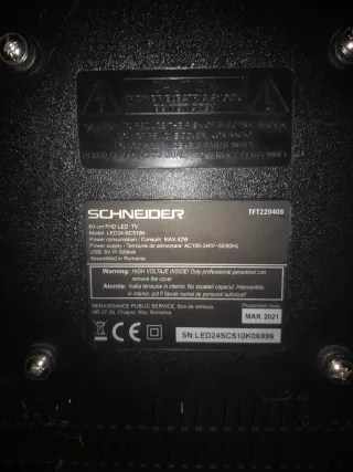 Televisor SCHNEIDER Negro