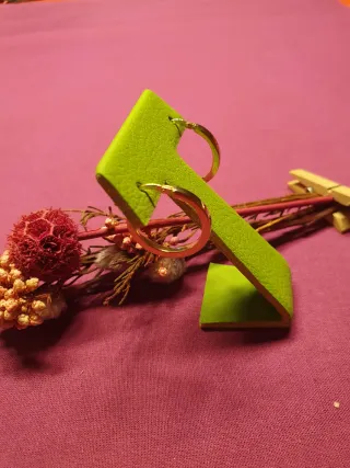 Pendientes Criolla Cuadrada 23mm Oro 18kl