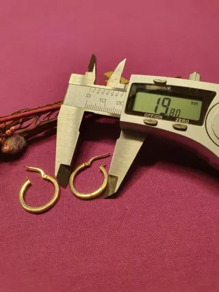 Pendientes Criolla Cuadrada 23mm Oro 18kl