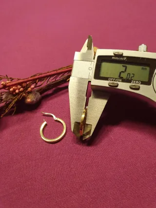 Pendientes Criolla Cuadrada 23mm Oro 18kl