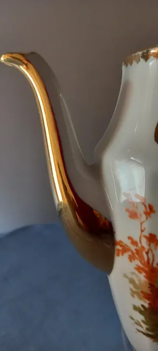 Juego de café porcelana 6 servicios.  Años 50