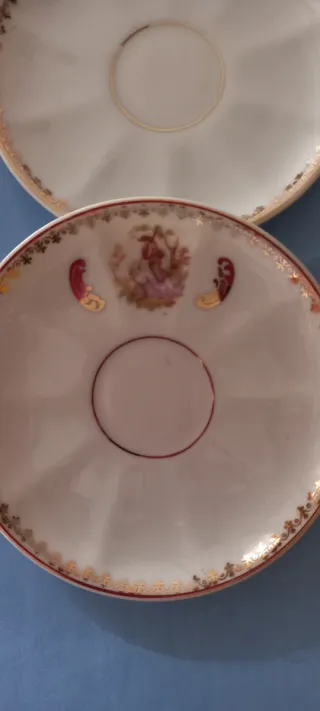 Juego de café porcelana 6 servicios.  Años 50