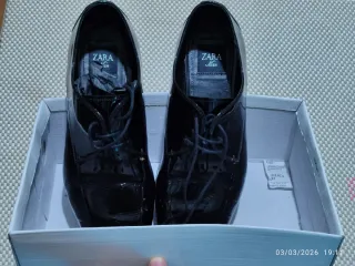 Zapatos Charol Zara Man Negro