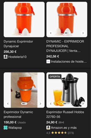Exprimidor Industrial Dynamic Naranja